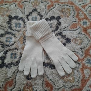Talbots wool blend cream mittens